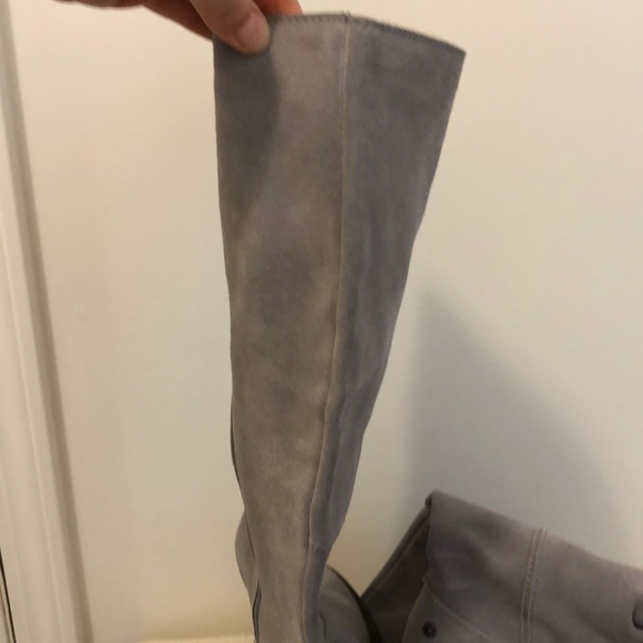 Calvin Klein suede gray leather high boots - Picture 3 of 8